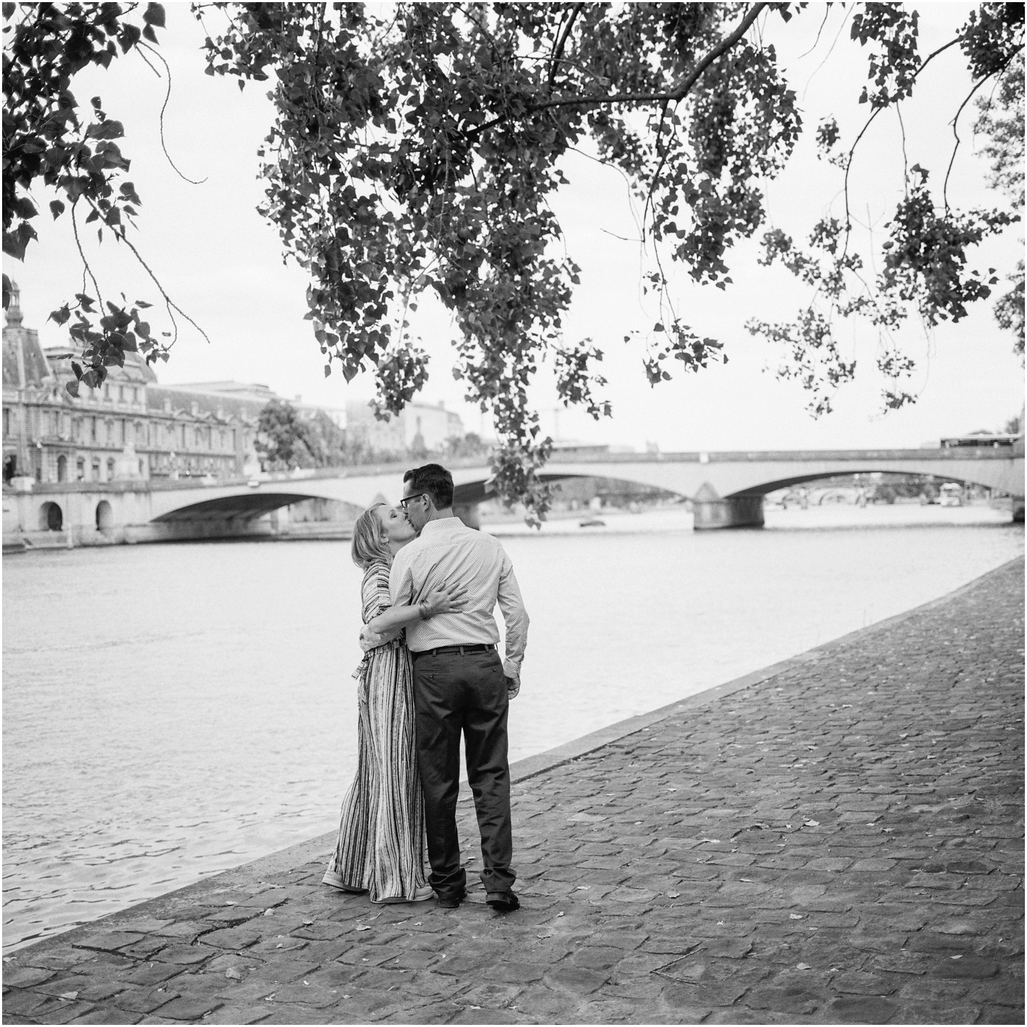 Embrace classic elegance with this iconic shot along the Seine. There are tons of gorgeous spots, but some of my favorite places to find these walks are near Notre Dam or by the Musee d'Orsay.&nbsp;