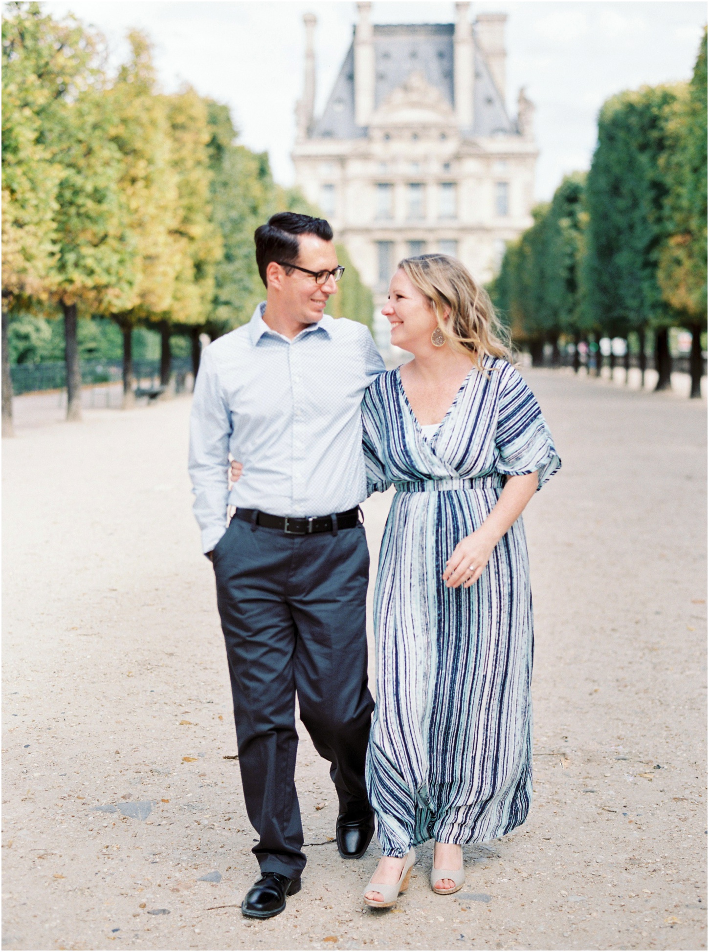 Jardin de Tuileries - nothing beats the stunning rows of trees, quiet outdoor cafes, or architectural backdrops for your romantic photo shoot in Paris!